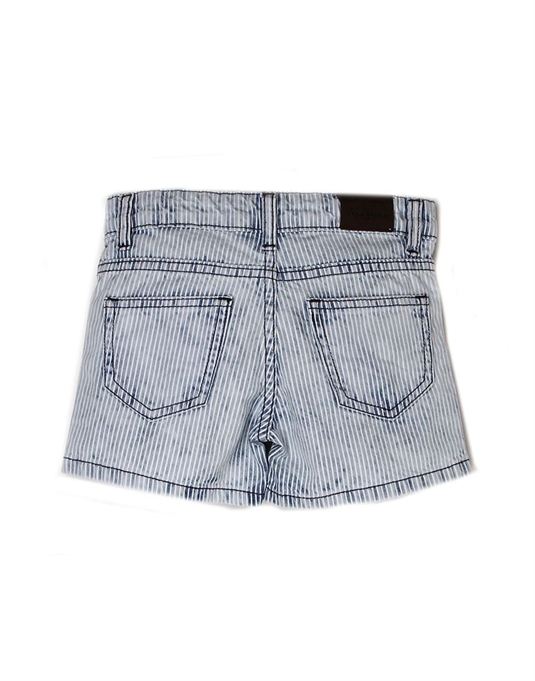 Pepe Jeans Girls Blue Striped Shorts